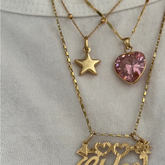 14k Gold Yeah It’s Jewelry Bezel Set Heart Pendant - Picture 1 of 5